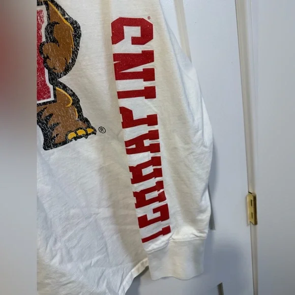 Game Day Couture Women’s White Maryland Terrapins Glitter Logo Long Sleeve Shirt - Picture 4 of 7